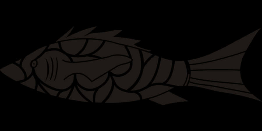 Stylized Fish Silhouette