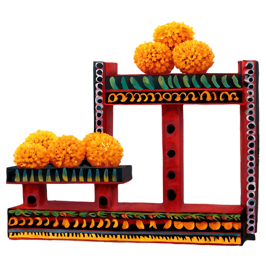 Cempasuchil Altar Decoration PNG 06272024