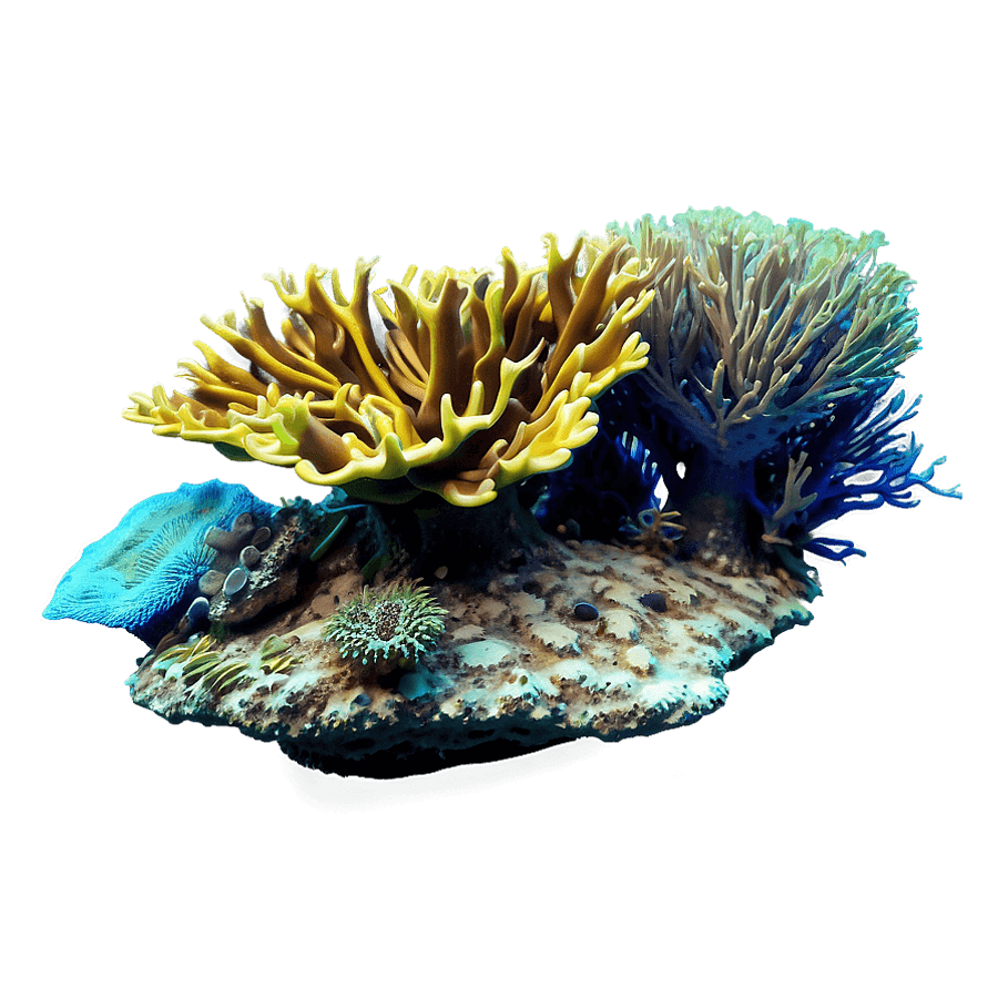 Colorful Coral Reef Ecosystem PNG byp