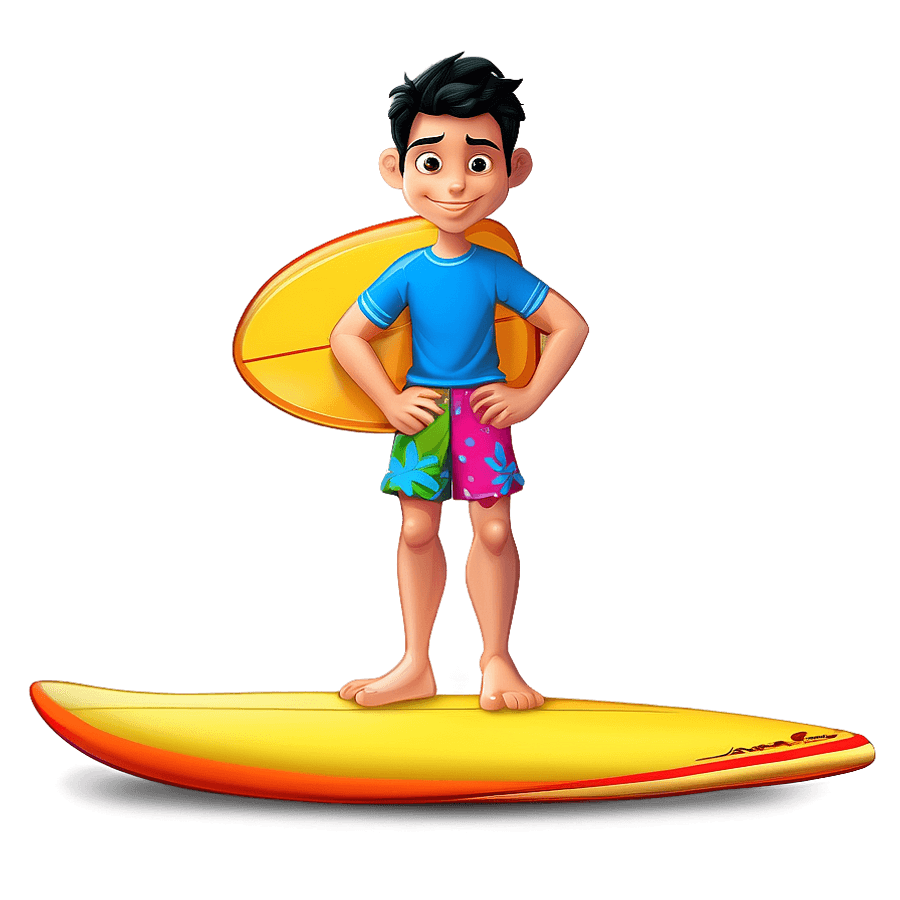 Cartoon Surf Board PNG krh82