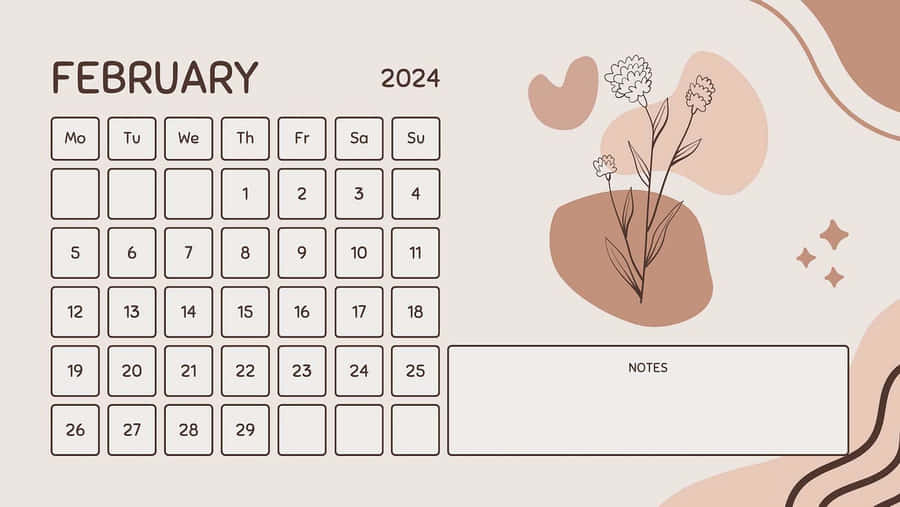 Februar2024 Kalender Ästhetik Design