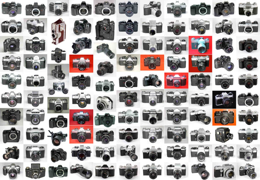 Download Vintage Camera Collage Wallpaper 