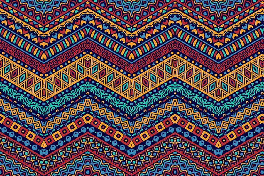 Vintage tribal pattern wallpaper 