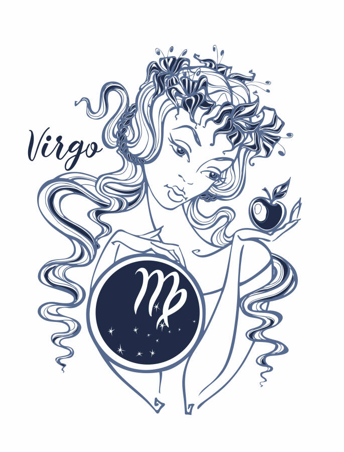 Download Virgo Zodiac Digital Drawing Wallpaper | Wallpapers.com