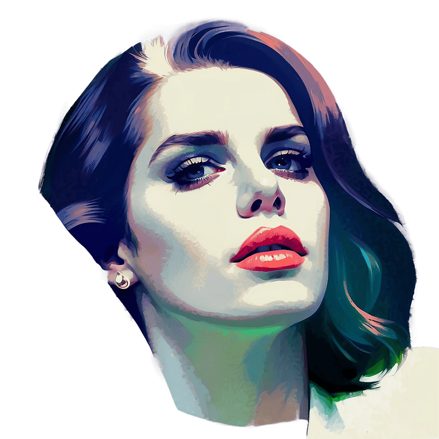 Lana Del Rey Minimalist Art PNG 05242024