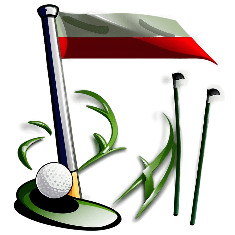 Cartoon Golf Flag PNG wfx