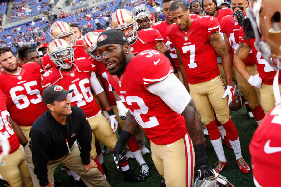 Patrick Willis com a Equipe dos 49ers no Campo