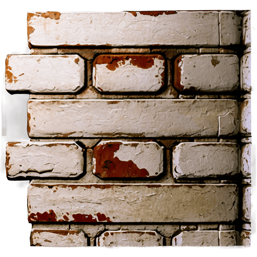 Aged White Brick Effect PNG tal