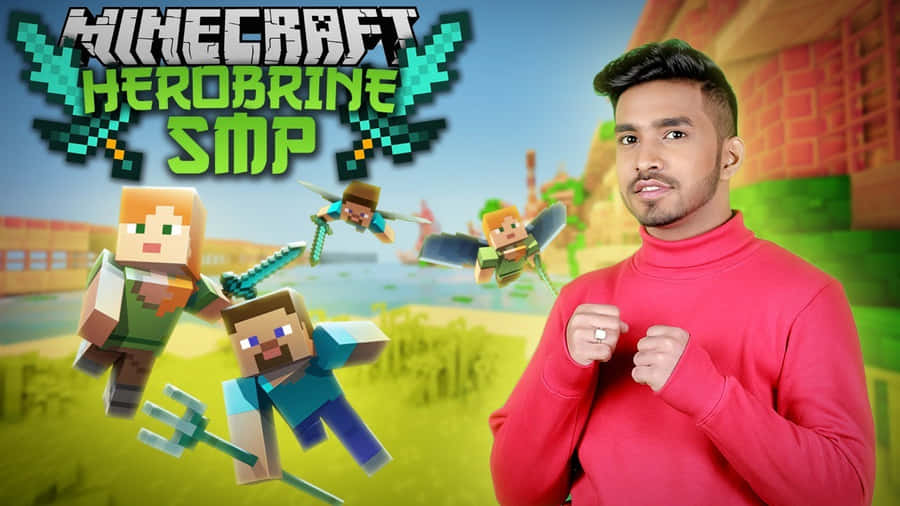 Bereitedich auf ein unerwartetes Abenteuer mit Herobrine - Minecraft vor.