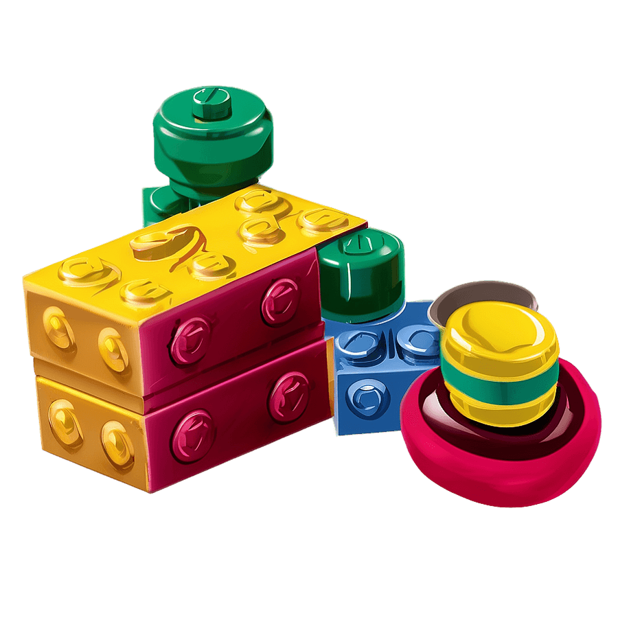 Smiling Lego Man Design PNG vpp