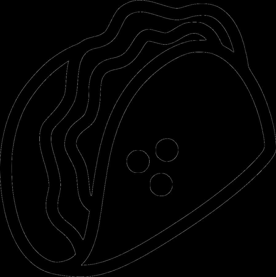 Taco - Black And White Taco Png, Transparent Png