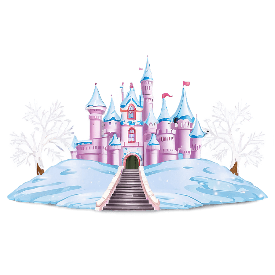 Disney Princess Castle Winter Wonderland PNG rnk