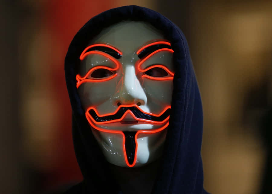 Máscara Neon Guy Fawkes