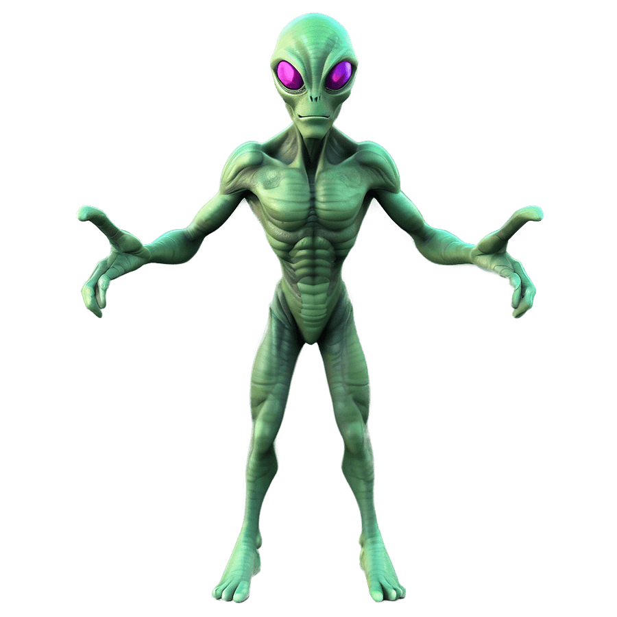 Cool Alien Cartoon PNG 06282024