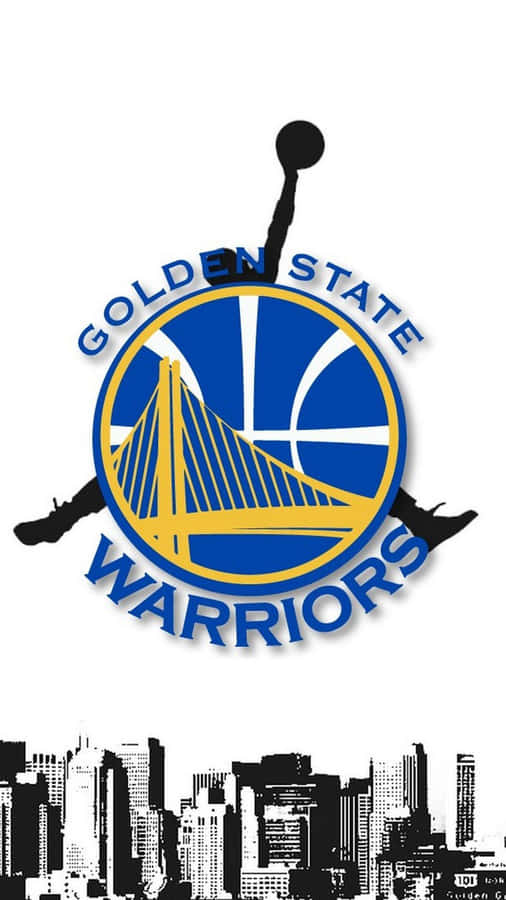 Golden State Warriors Logo Stadt-Silhouette