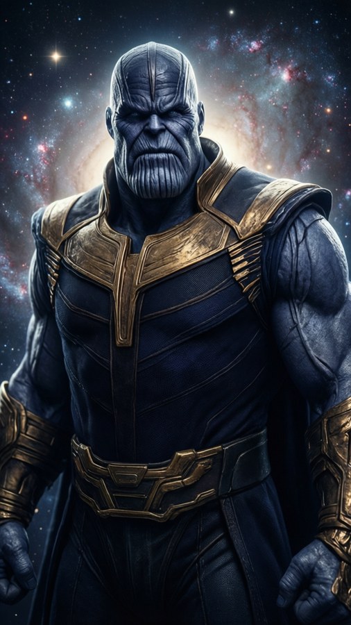 Darkseid floats in the cosmic void, surrounded by stars.