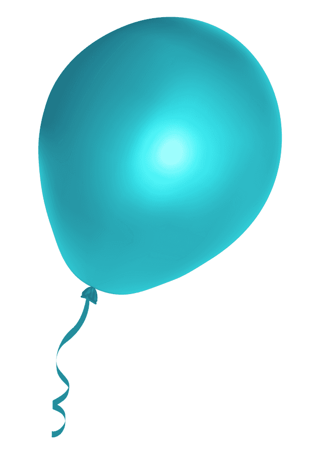 Cyan Balloon Single Float