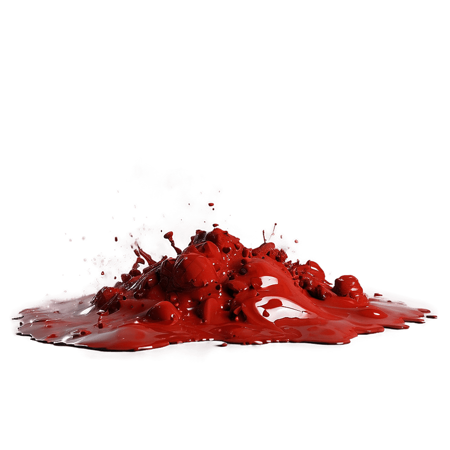 Intense Red Color Splash PNG 19