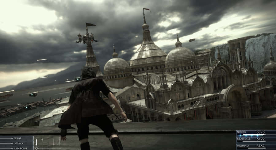 Rejsegennem Eos sammen med Noctis, Prompto, Ignis og Gladiolus i Final Fantasy XV.
