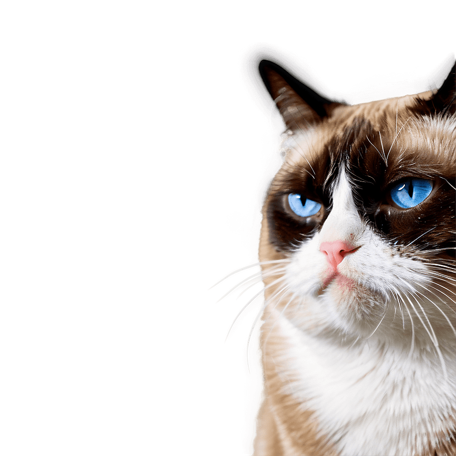Grumpy Cat with Ears Down PNG lvq