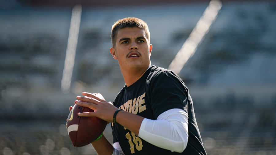 Quarterback Vorbereitung Purdue Uniform