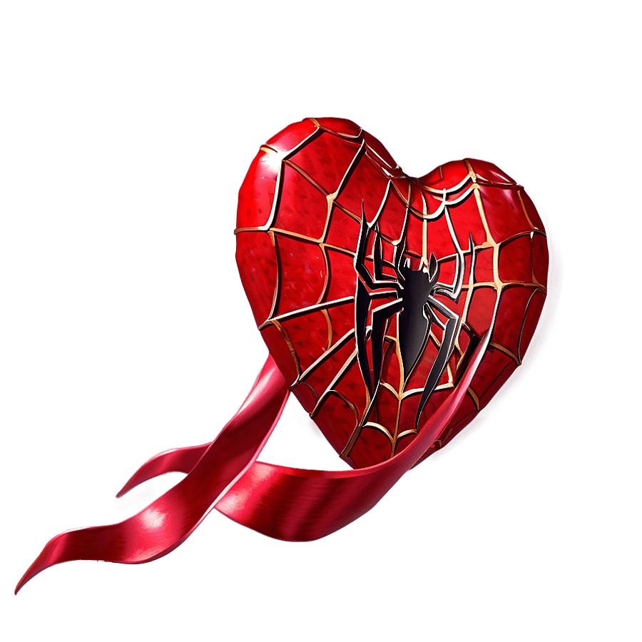 Spiderman Heart Gift PNG 05262024
