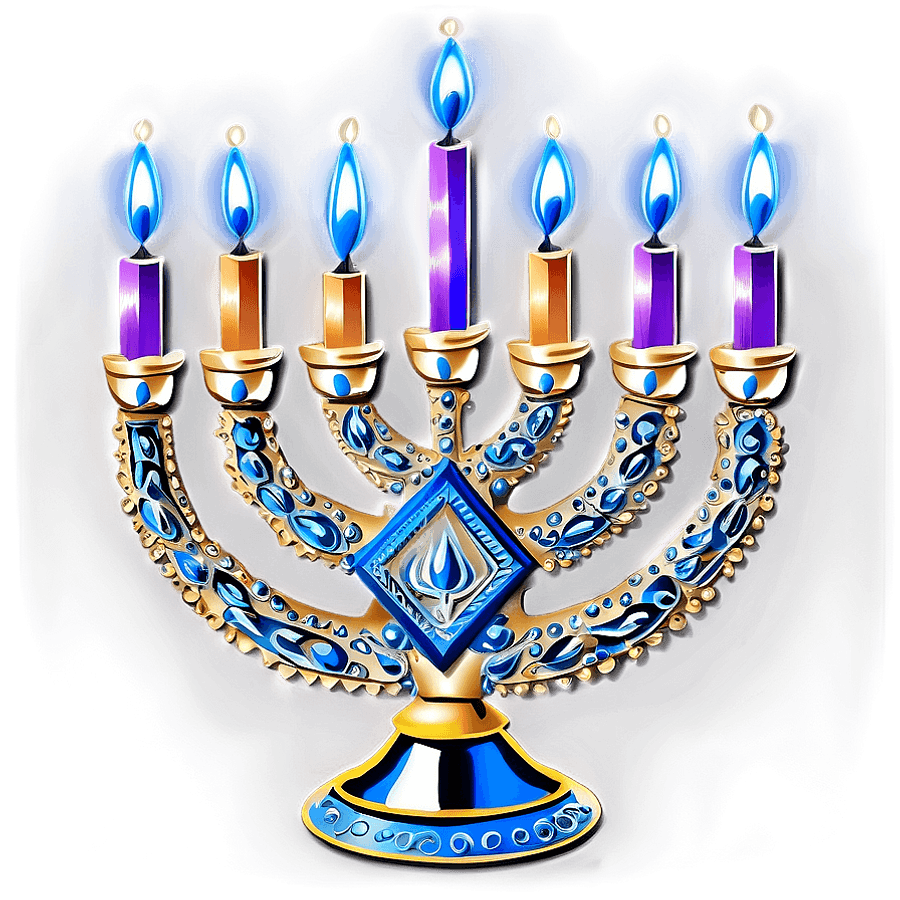 Menorah for Jewish New Year PNG 05262024