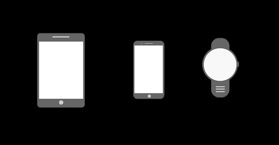 Mobile Devicesand Smartwatch Vector
