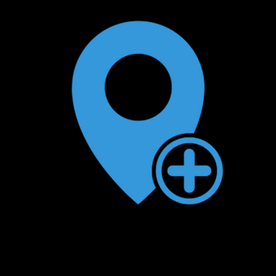 Blue Location Add Icon