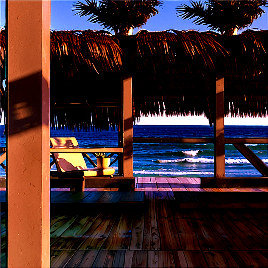 Beach House Deck View PNG huj44