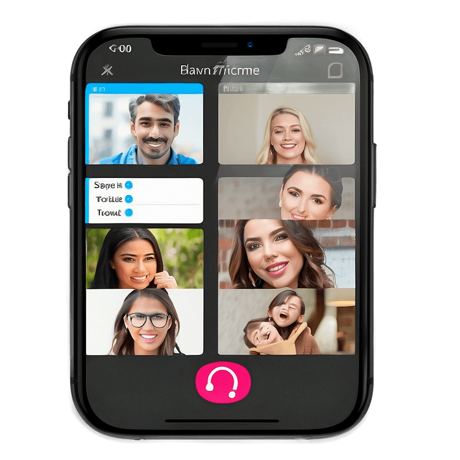 Blank Facetime Interface Template PNG 65