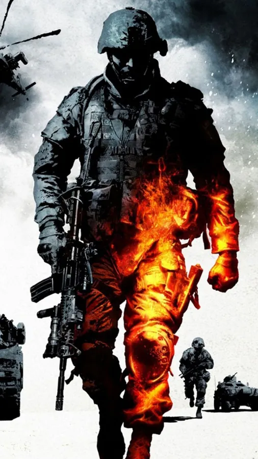 Flaming army wallpaper