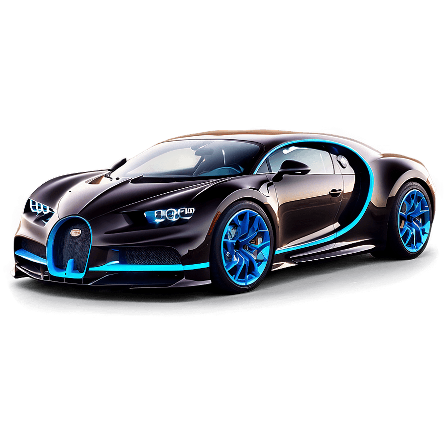 Bugatti Chiron Neon Lights PNG gxg34