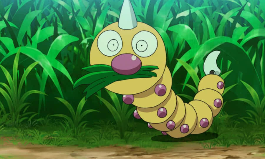 Animierter Weedle in der Natur