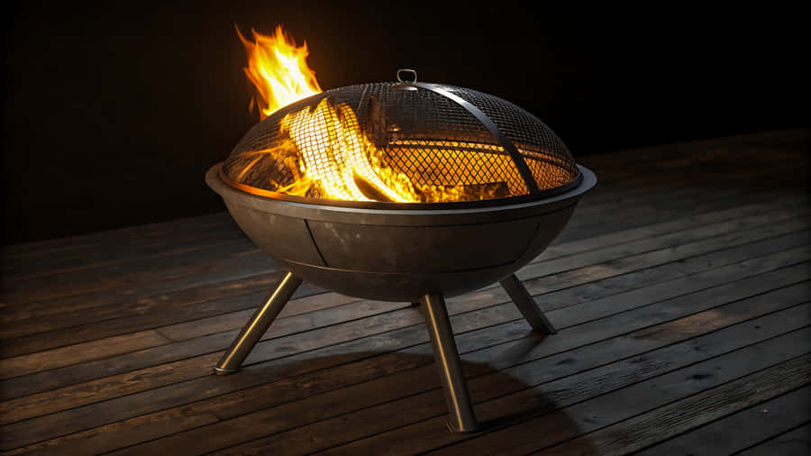 fire,pit,screen,wood,deck,burning,flame,warmth,outdoor,backyard,