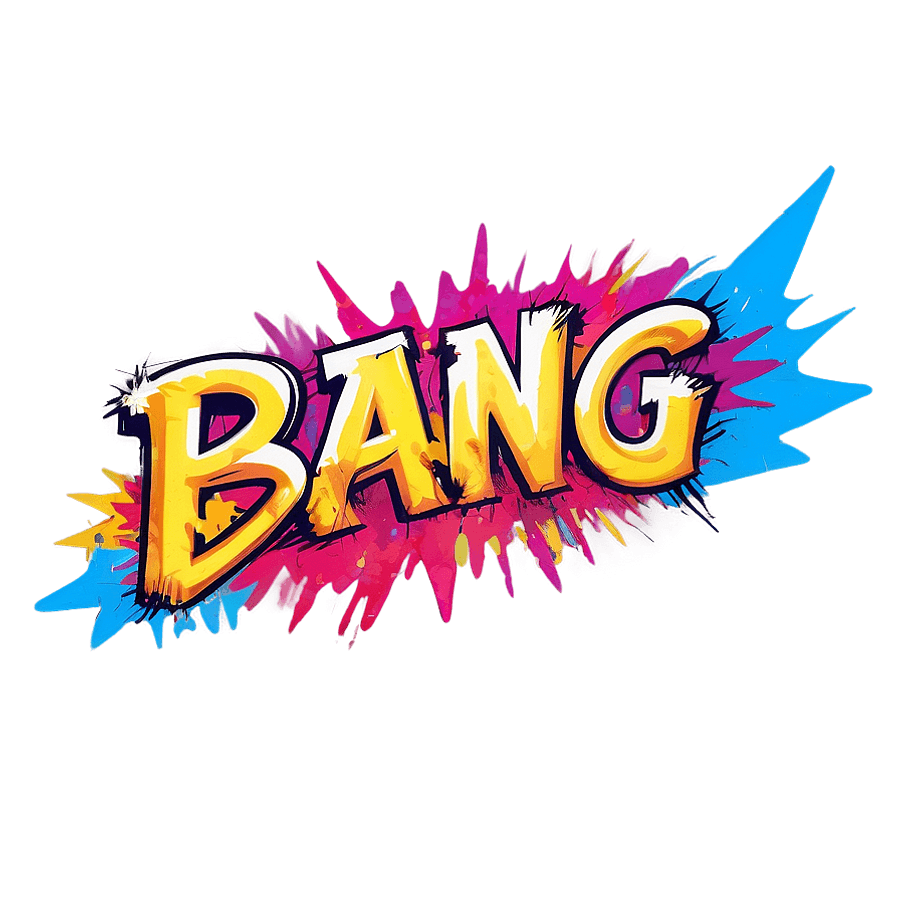 Vibrant Bang Word PNG yjp