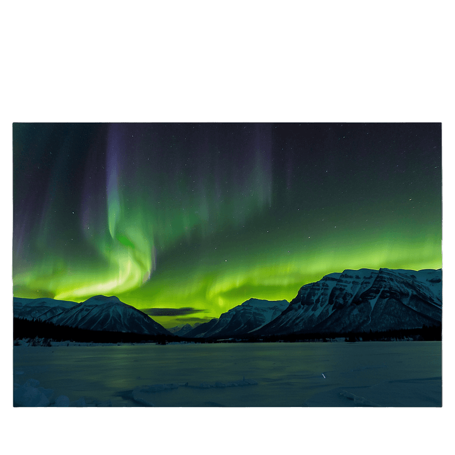 Magical January Northern Lights PNG qni23