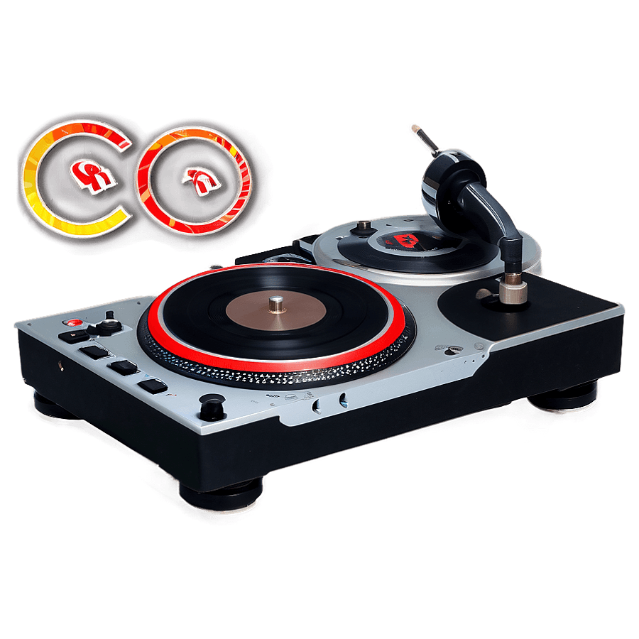Dual DJ Turntable PNG inq