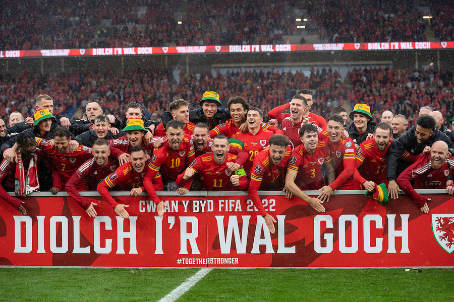 Download Wales National Football Team Cheering Wallpaper | Wallpapers.com