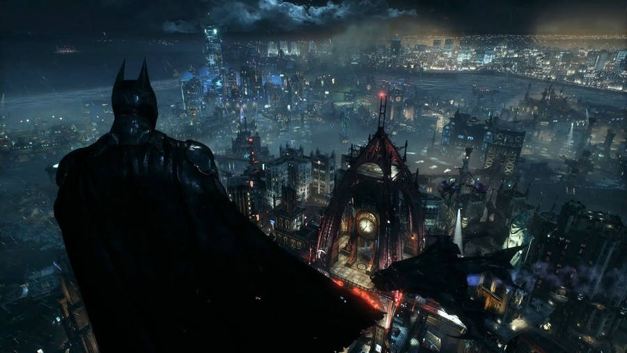 Download Wallpaper Engine - Batman Arkham Knight - Batman Overlooking ...