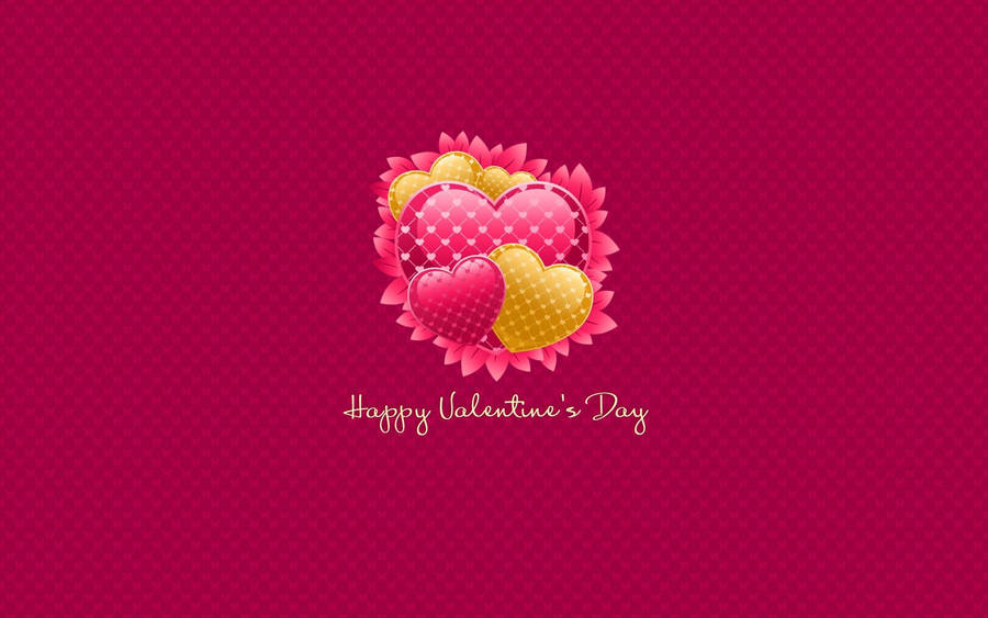 Preview wallpaper valentines day, inscription, congratulation, hearts, pink background