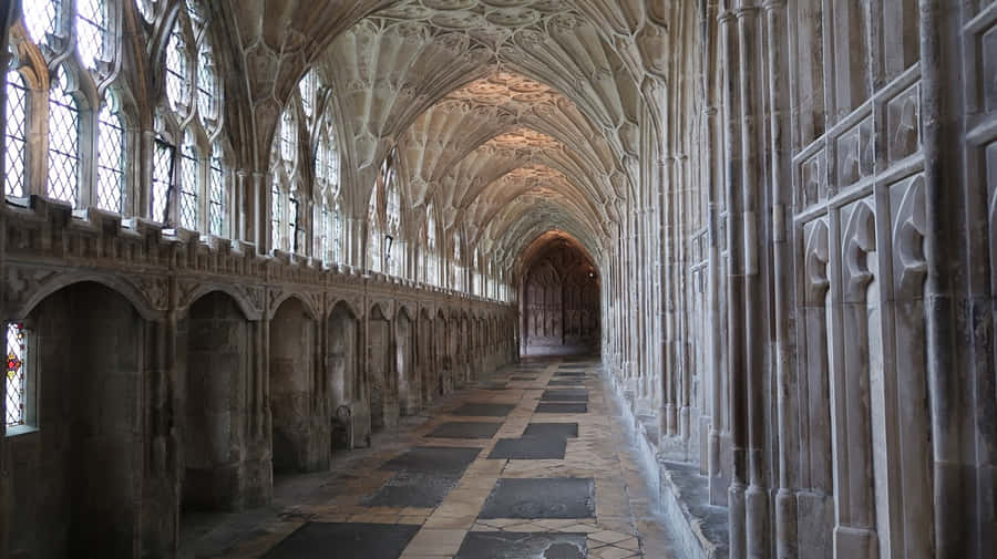 Studerende,der søger viden i Hogwarts-fortryllelseskorridoren.