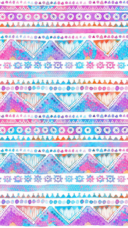 Watercolor tribal pattern wallpaper 