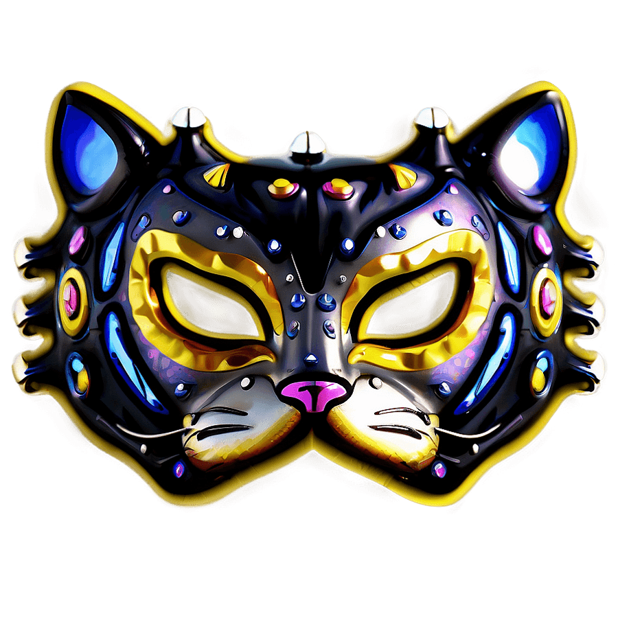 Sparkle Cat Mask PNG bip