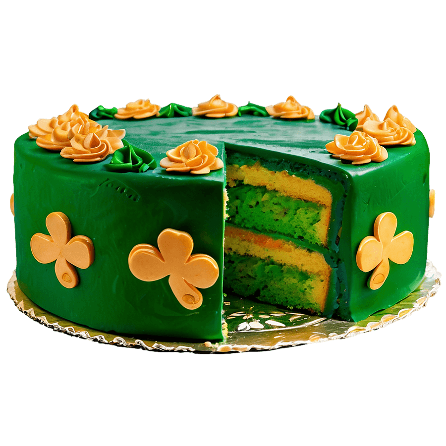 St Patrick's Day Green Cake PNG 06112024
