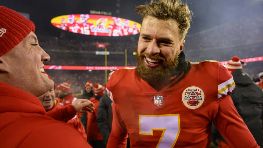Harrison Butker feiert den Sieg