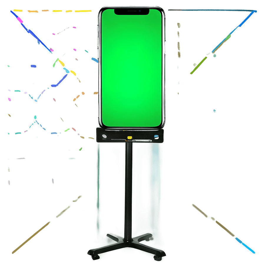 Green Screen Display Phone PNG fnx