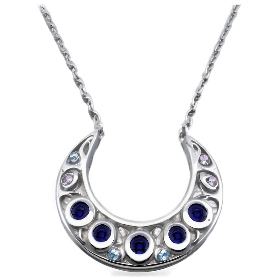 Silver Pendant Necklace PNG des48