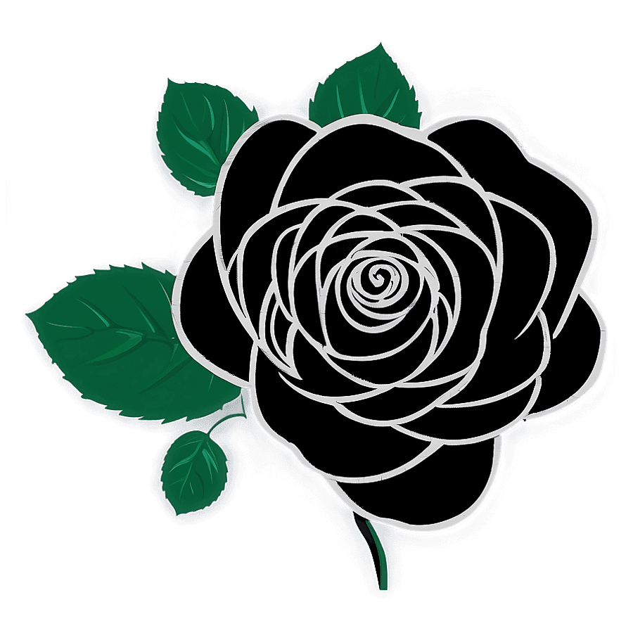 Black and White Rose Pattern PNG ayg