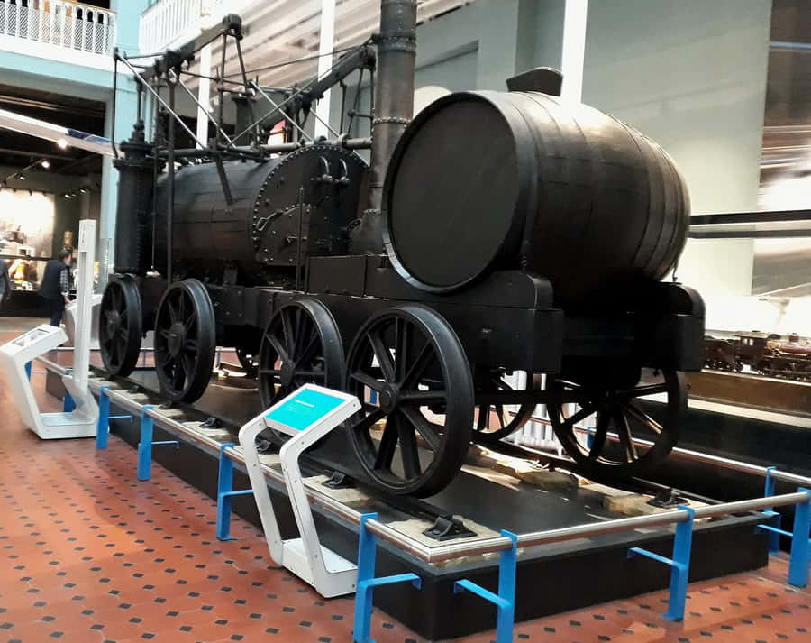 Vintage Ånglok på Museum